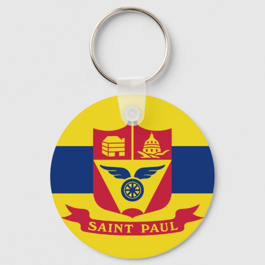 セントポール国旗、ミネソタ・キーチェーン キーホルダー (正面)