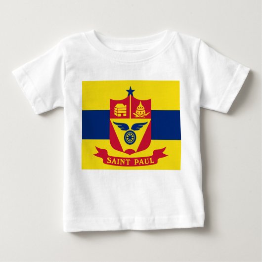 セントポール国旗(ミネソタ) ベビーTシャツ (正面)