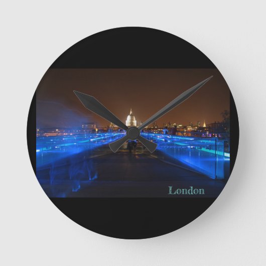 セントポール夜柱時計 ラウンド壁時計 (正面)