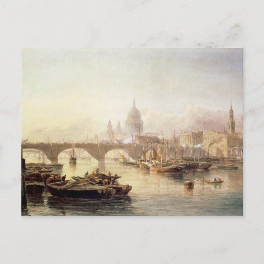 セントポール大聖堂とロンドンブリッジ ポストカード (正面)