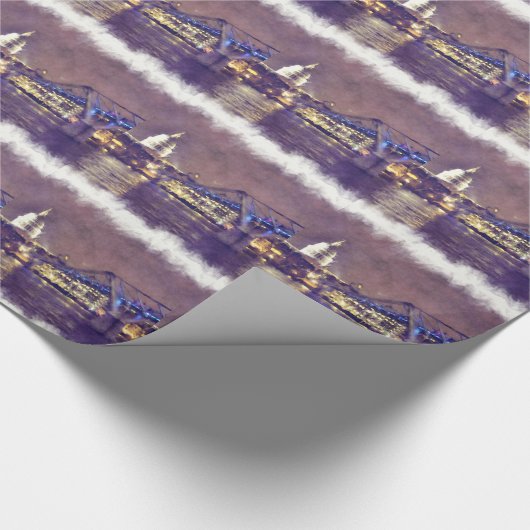 セントポール大聖堂バイナイトアー素晴らしトの絵画大聖堂 ラッピングペーパー (角)