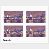 セントポール大聖堂バイナイトアー素晴らしトの絵画大聖堂 長方形シール (シート)