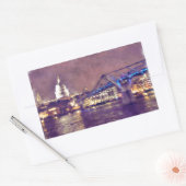 セントポール大聖堂バイナイトアー素晴らしトの絵画大聖堂 長方形シール (封筒)