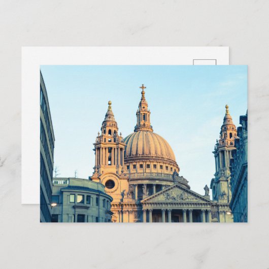 セントポール大聖堂ロンドンヴィンテージギフトポスター シーズンポストカード (正面/裏面)