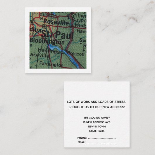 セントポール引っ越しました新しいアドレスカード エンクロージャーカード (正面/裏面)