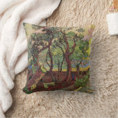 セントポール病院とガーデンby Vincent vanゴッホ クッション (ブランケット)