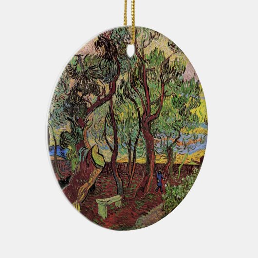 セントポール病院とガーデンby Vincent vanゴッホ セラミックオーナメント (右)