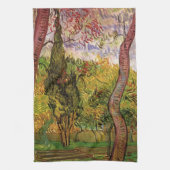 セントポール病院の庭園ビンセント・ヴァン・ゴッホ キッチンタオル (縦)