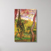 セントポール病院の庭園ビンセント・ヴァン・ゴッホ キャンバスプリント (正面)