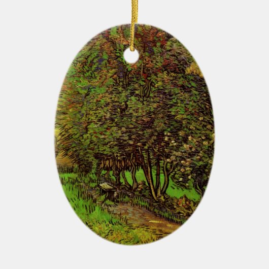 セントポール病院の庭園ビンセント・ヴァン・ゴッホ セラミックオーナメント (正面)