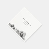 セントポール結婚のミニマル紙 スタンダードカクテルナプキン (角)