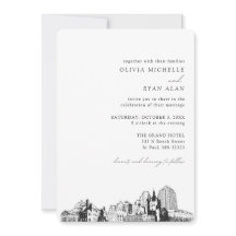 セントポール結婚ズエレガントスカイライン招待状