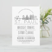 セントポール結婚ズ |スタイル化されたスカイライン招待状 招待状 (スタンド正面)