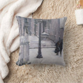 セントポール2009年の外の雪 クッション (ブランケット)