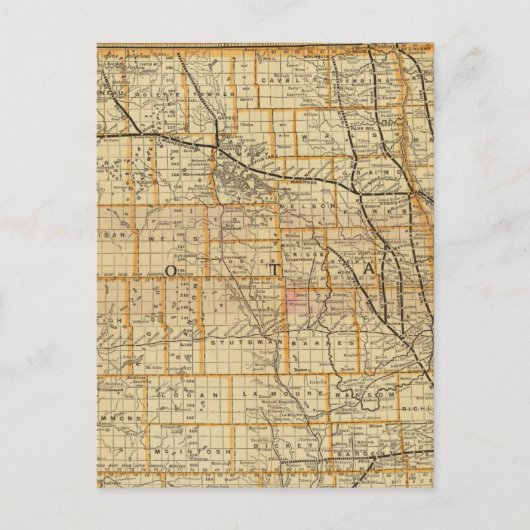 セントポール、ミネアポリス、マニトバ鉄道2 ポストカード (正面)