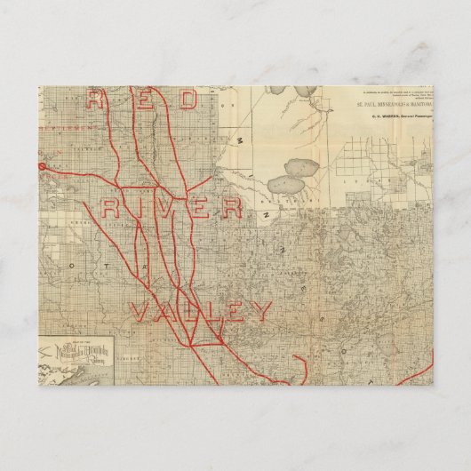 セントポール、ミネアポリス、マニトバ鉄道 ポストカード (正面)