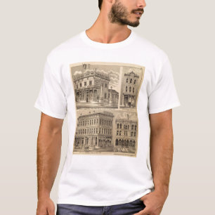 セントポール、ミネアポリス、ミネソタの石版の地図 Tシャツ