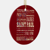 セントポール、ミネソタの有名な場所 セラミックオーナメント (右)