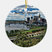セントポール，ミネソタの街並み セラミックオーナメント (正面)
