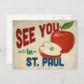 セントポール・ミネソタ・アップル – ヴィンテージ・トラベル ポストカード (正面/裏面)