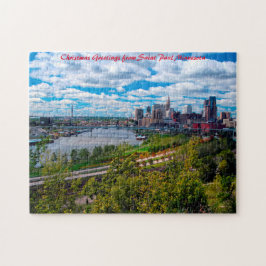 セントポール・ミネソタ。クリスマスの挨拶 ジグソーパズル