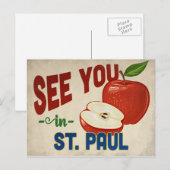 セントポール ミネソタ リンゴ - ヴィンテージ トラベル ポストカード (正面/裏面)