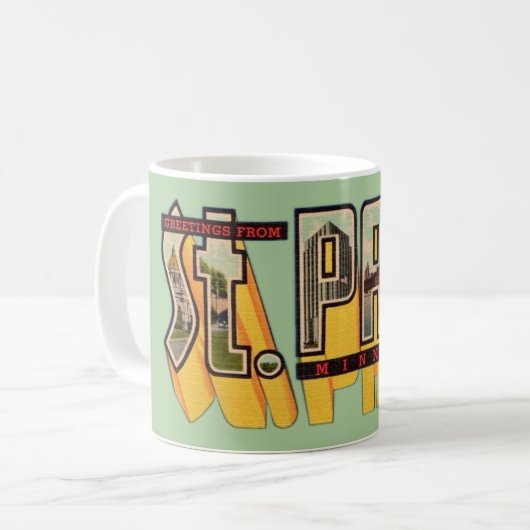 セントポール レトログリーティングマグ コーヒーマグカップ (正面左)