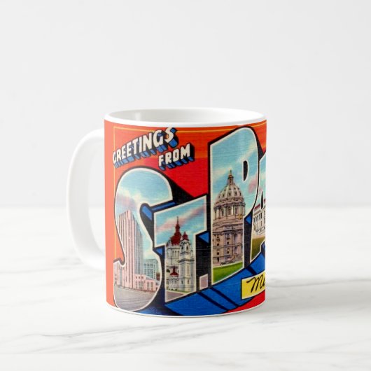 セントポールMNのご挨拶 コーヒーマグカップ (正面左)