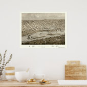 セントポールMNパノラママップ – 1867 ポスター (キッチン)