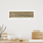 セントポールMNパノラママップ – 1873 ポスター (キッチン)