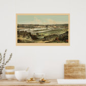 セントポールMNパノラママップ – 1874 ポスター (キッチン)