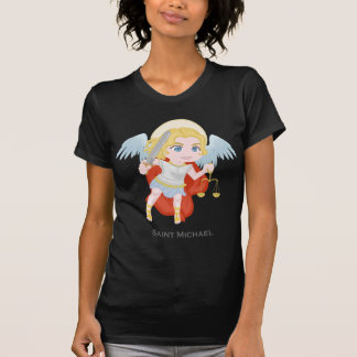 セントマイケルの大天使のかわいいカトリック教徒 Tシャツ
