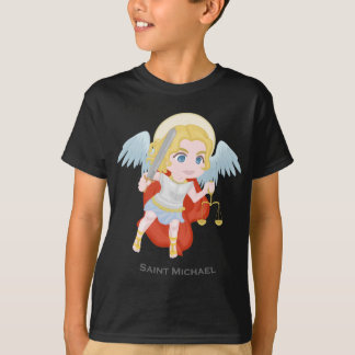 セントマイケルの大天使のかわいいカトリック教徒 Tシャツ