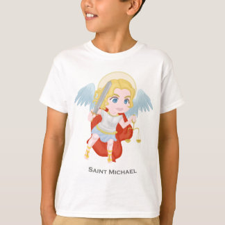セントマイケルの大天使のかわいいカトリック教徒 Tシャツ