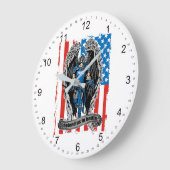 セントマイケルの警察は戦いの私達を守ります ラージ壁時計 (傾斜)