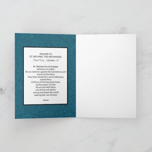 セントマイケルは大天使戦いの私達を守ります カード (内部)