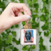 セントマイケルは戦いの警察の私達を守ります キーホルダー (手)