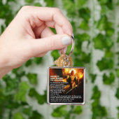 セントマイケルへの祈りの言葉大天使Keychain キーホルダー (手)