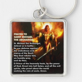 セントマイケルへの祈りの言葉大天使Keychain キーホルダー