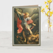 セントマイケルザアーチャンゲル祈りの言葉 カード (黄色い花)