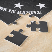 セントマイケル大天使-白いステンシル ジグソーパズル (側面)