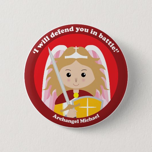 セントマイケル大天使 缶バッジ (正面)