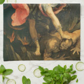 セントマイケル悪魔を敗北させる大天使 キッチンタオル (折り畳み)