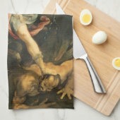 セントマイケル悪魔を敗北させる大天使 キッチンタオル (四つ折り)