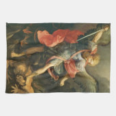 セントマイケル悪魔を敗北させる大天使 キッチンタオル (横)