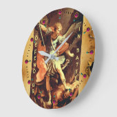 セントマイケル・ザ・アーチャンゲル・パーチメント ラージ壁時計 (傾斜)