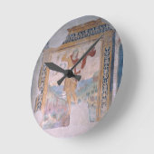 セントマイケル(フレスコ画) ラウンド壁時計 (傾斜)