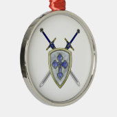 セントマイケル-剣および盾 メタルオーナメント (右)