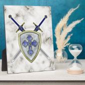 セントマイケル – 剣と盾 フォトプラーク (側面)