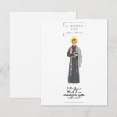 セントマクシミリアンKolbeフラットグリーティングカード (正面/裏面)